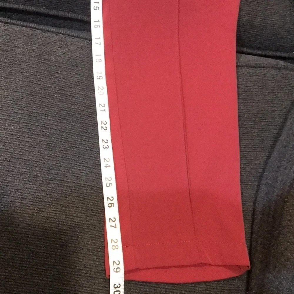 NWT Nicole Miller Cabernet Dress Pants w/Pockets Faux Pearl Belt Sparkle Bow-10